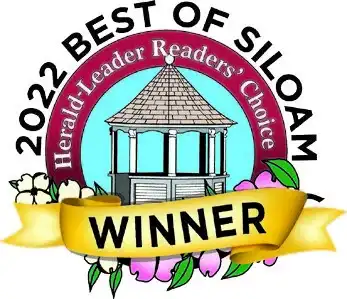 2022 Best of Siloam Herald-Leader Readers' Choice Winner award badge with gazebo